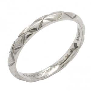 Chanel Matelassé Ring, Pt950 Platinum, Size #54, Women's